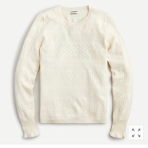 🏸🔆 J Crew Cashmere Sweater w/Pointelle Stitch
